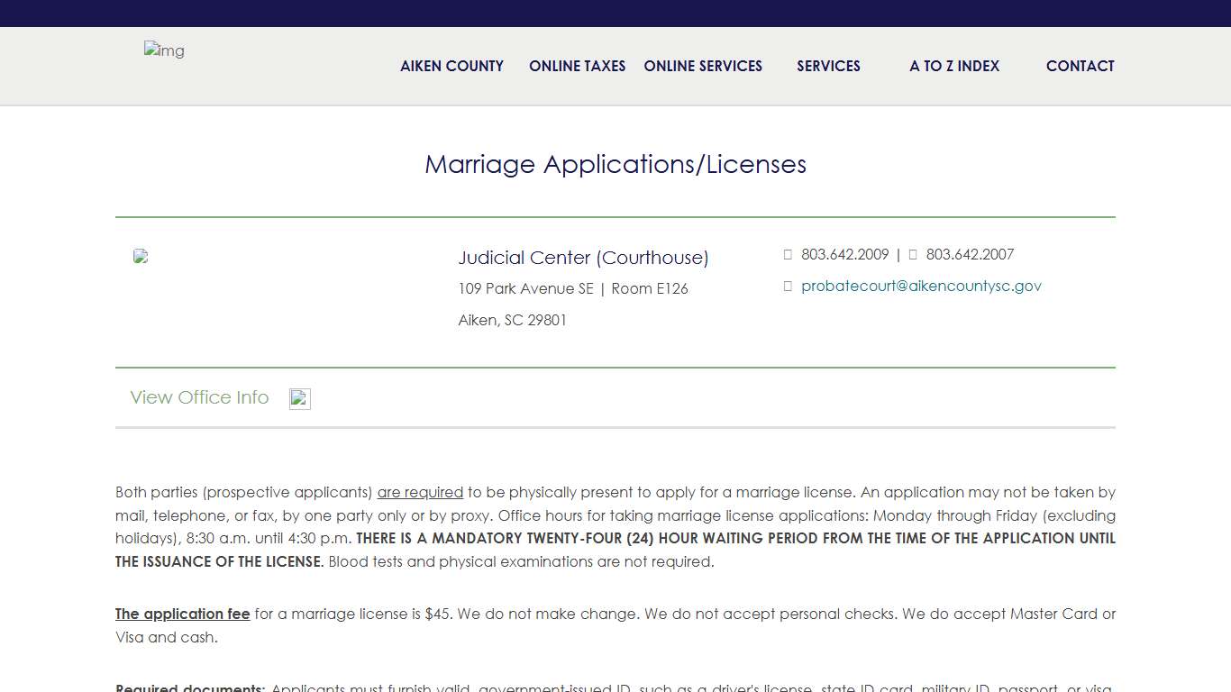 Marriage Applications/Licenses