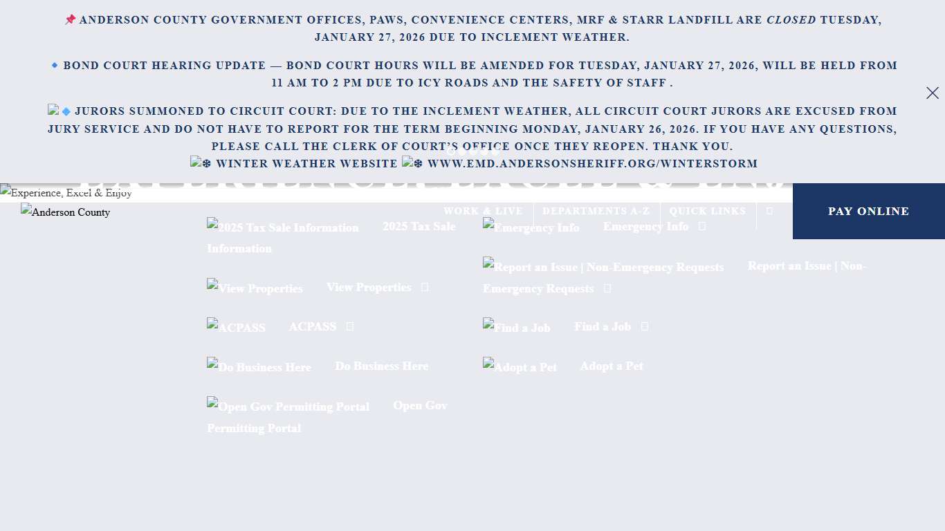 Experience, Excel, Enjoy - Anderson County South Carolina